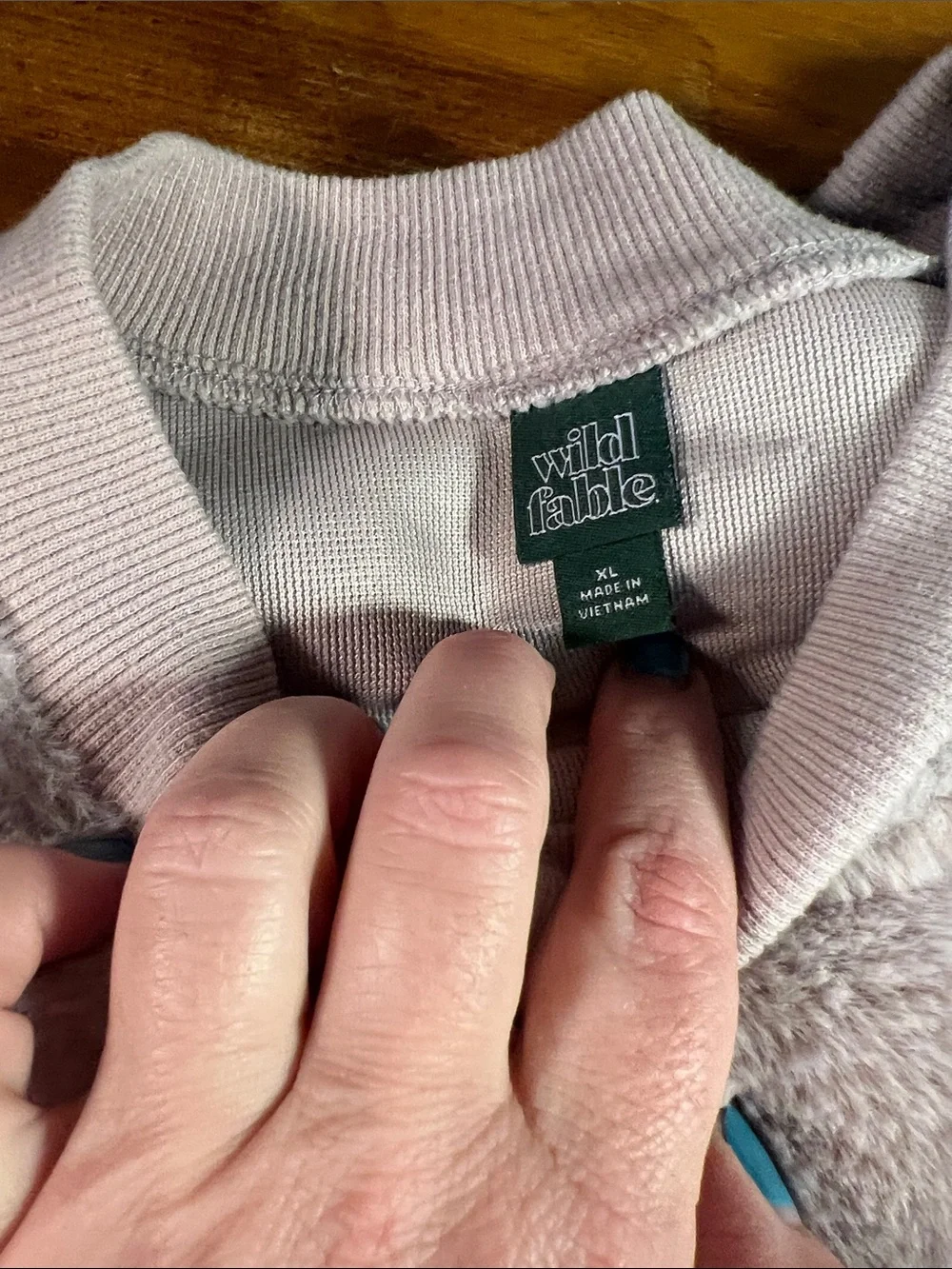 wild fable Plush Crewneck Sweatshirt in Light Lavender - Picture 2 of 6